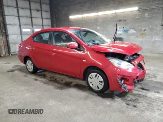 2018 Mitsubishi Mirage ES z VIN ML32F3FJ6JHF03484, wystawiony jako Copart lot #58095945 z przebiegiem 26 267 mil mil oraz Szkoda całkowita • Salvage title. Historia ofert i sprzedaży dostępna na DreamBid. Obrazek 4.