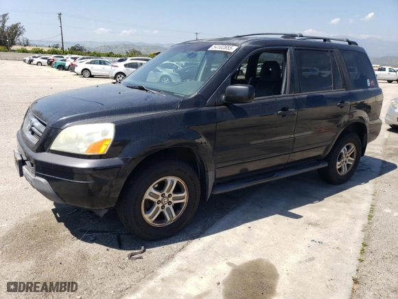 2004 Honda Pilot EX with VIN 2HKYF18664H574188, listed as a Copart auction lot 54102855 with 387,017 mi miles and Clean Title. Bid and sale history available at carsss.com. Image 1.
