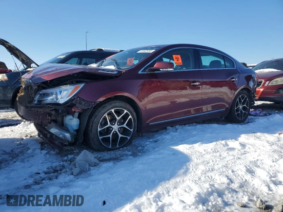 2016 Buick LaCrosse Sport Touring with VIN 1G4G45G33GF183400, listed as a Copart auction lot 41443495 with Not provided miles and Salvage title. Bid and sale history available at DreamBid. Image 1.