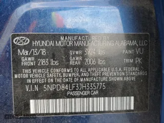 2018 Hyundai Elantra SEL with VIN 5NPD84LF3JH335775, listed as a Copart auction lot 44441775 with 51,297 mi miles and Salvage Title. Bid and sale history available at carsss.com. Image 14.
