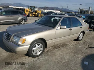 1997 Mercedes-Benz S-Class with VIN WDBGA32G7VA337756, listed as a Copart auction lot 82181803 with 80,075 mi miles and Salvage Title. Bid and sale history available at carsss.com. Image 1.