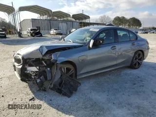 2023 BMW 3 Series 330e xDrive with VIN 3MW39FS0XP8D01410, listed as a Copart auction lot 45859165 with 0 mi miles and Salvage Title. Bid and sale history available at carsss.com. Image 1.