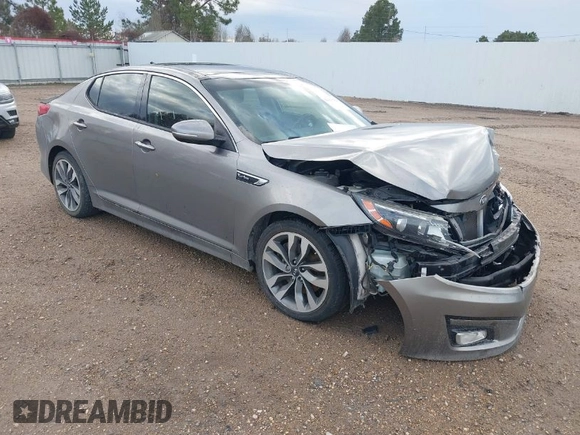 2015 Kia Optima SX Turbo with VIN 5XXGR4A6XFG395441, listed as a IAAI auction lot 41460842 with 140,958 mi miles. Bid and sale history available at carsss.com. Image 1.