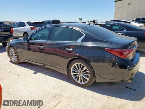 2018 Infiniti Q50 Luxe with VIN JN1EV7AP9JM352518, listed as a Copart auction lot 52697545 with 66,596 mi miles and Clean title. Bid and sale history available at DreamBid. Image 2.