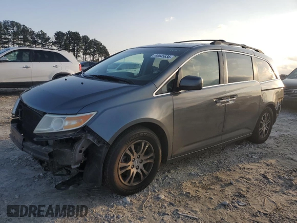 2011 Honda Odyssey EX-L with VIN 5FNRL5H68BB068345, listed as a Copart auction lot 44045635 with 181,164 mi miles and Salvage Title. Bid and sale history available at DreamBid. Image 1.