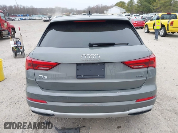 2022 Audi Q3 Premium with VIN WA1AUCF37N1096376, listed as a IAAI auction lot 41803368 with 39,168 mi miles and . Bid and sale history available at DreamBid. Image 16.