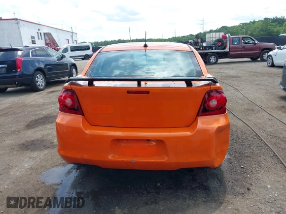 2014 Dodge Avenger SXT with VIN 1C3CDZCB7EN237635, listed as a IAAI auction lot 42521196 with 126,879 mi miles and . Bid and sale history available at DreamBid. Image 16.