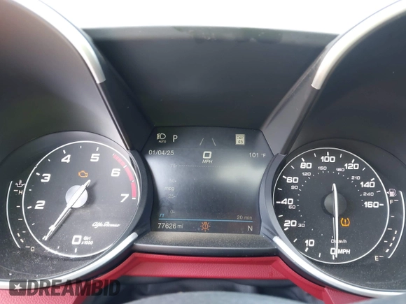 2021 Alfa Romeo Giulia Ti Sport with VIN ZARFAMBN2M7649941, listed as a IAAI auction lot 41912686 with 77,626 mi miles and . Bid and sale history available at DreamBid. Image 7.