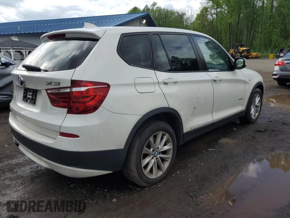 2014 BMW X3 xDrive28i with VIN 5UXWX9C51E0D17523, listed as a Copart auction lot 56364895 with 155,656 mi miles and Clean Title. Bid and sale history available at DreamBid. Image 3.