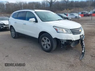 2015 Chevrolet Traverse LT with VIN 1GNKRGKD6FJ154083, listed as a IAAI auction lot 41423604 with 147,724 mi miles. Bid and sale history available at carsss.com. Image 1.