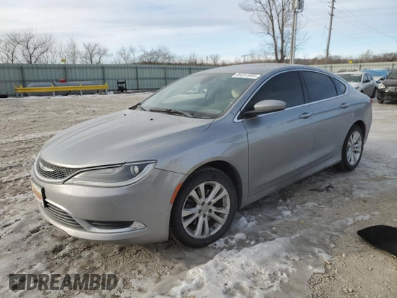 2016 Chrysler 200 Limited with VIN 1C3CCCAB4GN187668, listed as a Copart auction lot 89251955 with 84,843 mi miles and Salvage Title. Bid and sale history available at carsss.com. Image 1.