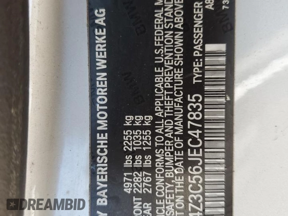 2018 BMW 4 Series 430i xDrive with VIN WBA4Z3C56JEC47835, listed as a Copart auction lot 59379125 with 159,907 mi miles and Salvage title. Bid and sale history available at DreamBid. Image 12.