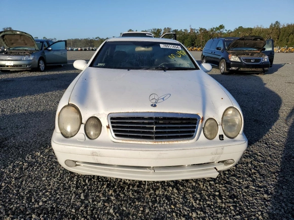 1999 Mercedes-Benz CLK-Class with VIN WDBLJ70G0XF054064, listed as a Copart auction lot 78911454 with 0 mi miles and Salvage Title. Bid and sale history available at carsss.com. Image 5.