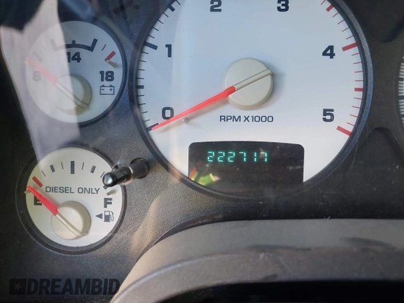 2005 Dodge 2500 SLT with VIN 3D7KS28C15G805401, listed as a IAAI auction lot 41406490 with 222,717 mi miles and . Bid and sale history available at DreamBid. Image 16.