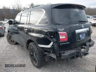 2019 Nissan Armada Platinum with VIN JN8AY2NE8K9755381, listed as a IAAI auction lot 41440130 with 137,026 mi miles. Bid and sale history available at carsss.com. Image 3.