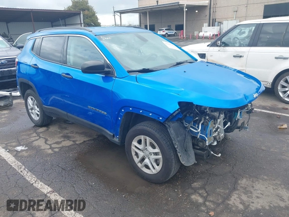 2021 Jeep Compass Freedom with VIN 3C4NJDAB3MT591461, listed as a IAAI auction lot 41925228 with 61,426 mi miles and . Bid and sale history available at carsss.com. Image 1.
