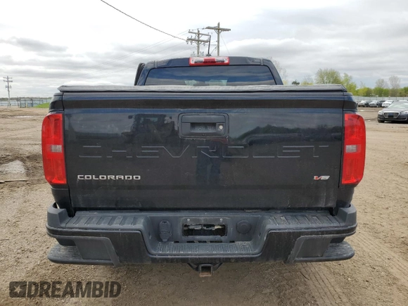 2021 Chevrolet Colorado 4WD Work Truck with VIN 1GCGTBEN4M1107560, listed as a Copart auction lot 55130855 with 65,567 mi miles and Non repairable. Bid and sale history available at DreamBid. Image 6.
