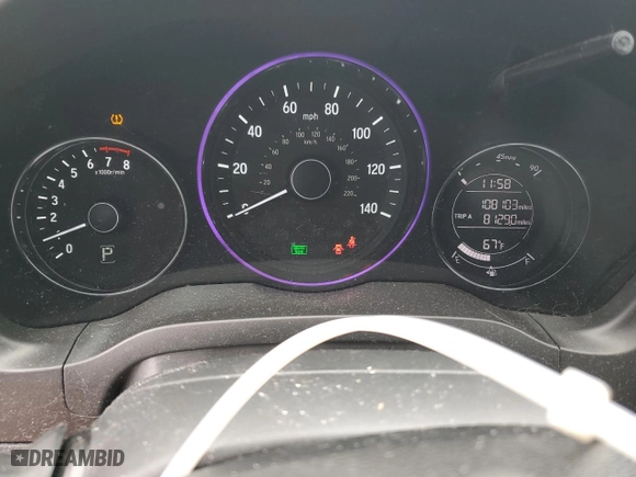 2017 Honda HR-V EX with VIN 3CZRU5H55HM710684, listed as a Copart auction lot 48794615 with 108,103 mi miles and Salvage Title. Bid and sale history available at carsss.com. Image 9.