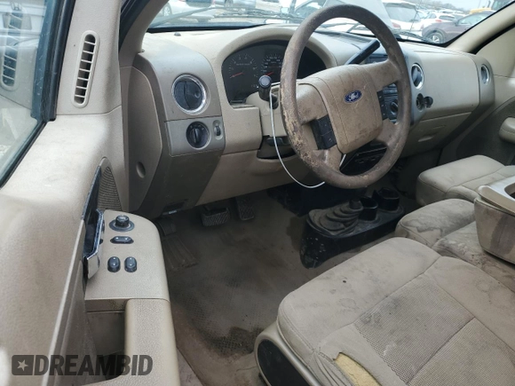 2005 Ford F-150 XL with VIN 1FTRF14W75NB06871, listed as a Copart auction lot 46495735 with 300,368 mi miles and Salvage Title. Bid and sale history available at carsss.com. Image 8.