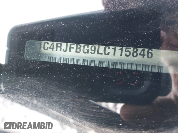 2020 Jeep Grand Cherokee Limited with VIN 1C4RJFBG9LC115846, listed as a IAAI auction lot 41691586 with 43,909 mi miles and . Bid and sale history available at DreamBid. Image 17.