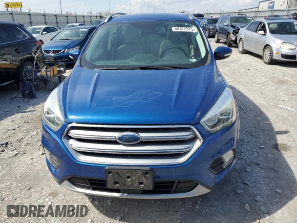 2017 Ford Escape Titanium with VIN 1FMCU9J9XHUA93760, listed as a Copart auction lot 50472375 with 104,247 mi miles and Salvage Title. Bid and sale history available at carsss.com. Image 5.