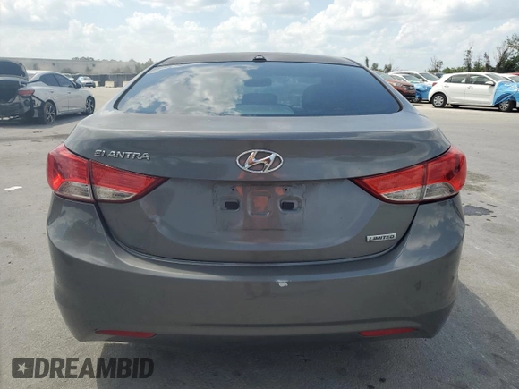 2013 Hyundai Elantra Limited with VIN 5NPDH4AE1DH172008, listed as a Copart auction lot 55026315 with 161,632 mi miles and Salvage Title. Bid and sale history available at DreamBid. Image 6.