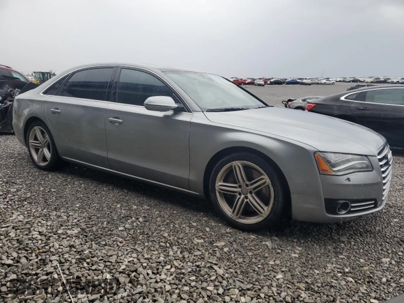 2013 Audi A8 L 4.0L with VIN WAUR2AFDXDN021378, listed as a Copart auction lot 50455095 with 110,722 mi miles and Salvage Title. Bid and sale history available at carsss.com. Image 4.