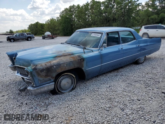 1967 Cadillac DeVille z VIN L7112679, wystawiony jako Copart lot #67846944 z przebiegiem Nie podano mil oraz Szkoda całkowita • Salvage title. Historia ofert i sprzedaży dostępna na DreamBid. Obrazek 1.
