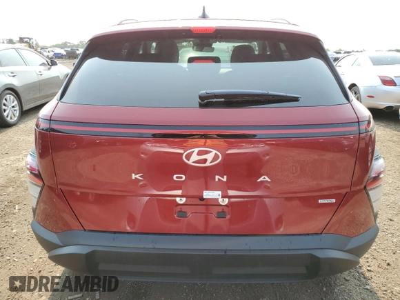 2024 Hyundai Kona SEL with VIN KM8HCCAB3RU163271, listed as a Copart auction lot 62856224 with 43 mi miles and Salvage Title. Bid and sale history available at carsss.com. Image 6.