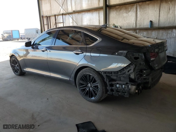 2018 Genesis G80 3.8L with VIN KMHGN4JE3JU251117, listed as a Copart auction lot 85885074 with 75,374 mi miles and Salvage Title. Bid and sale history available at carsss.com. Image 2.
