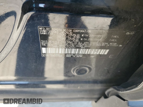 2017 Toyota RAV4 SE with VIN JTMNFREV7HJ142221, listed as a Copart auction lot 86334074 with 123,165 mi miles and Salvage title. Bid and sale history available at DreamBid. Image 13.
