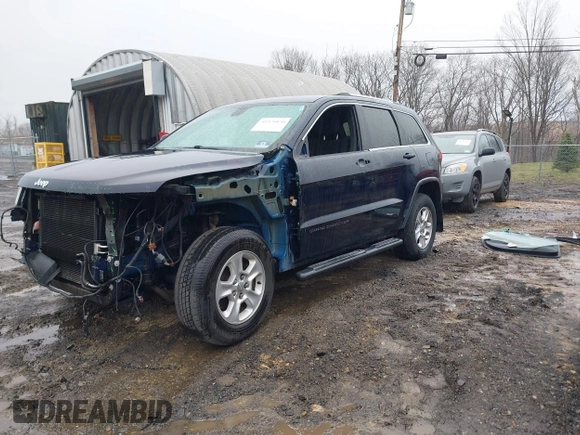 2014 Jeep Grand Cherokee Laredo with VIN 1C4RJFAGXEC109865, listed as a IAAI auction lot 41971070 with 129,460 mi miles. Bid and sale history available at carsss.com. Image 2.