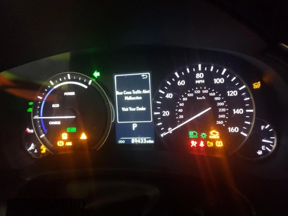 2022 Lexus RX 450h with VIN 2T2HGMDAXNC072616, listed as a Copart auction lot 46814365 with 89,433 mi miles and Non repairable. Bid and sale history available at DreamBid. Image 9.