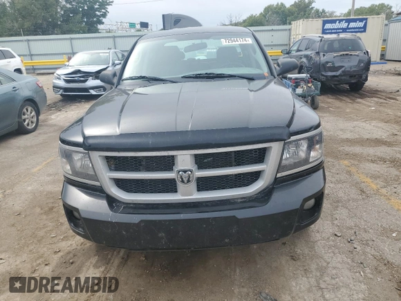 2010 Dodge Dakota SXT with VIN 1D7CW3GP2AS177872, listed as a Copart auction lot 72944174 with 131,777 mi miles and Salvage Title. Bid and sale history available at carsss.com. Image 5.