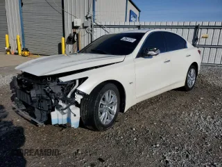 2020 Infiniti Q50 3.0t LUXE with VIN JN1EV7ARXLM251153, listed as a Copart auction lot 44759545 with 54,476 mi miles and Salvage Title. Bid and sale history available at carsss.com. Image 1.