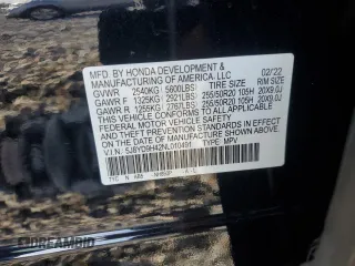 2022 Acura MDX Technology z VIN 5J8YD9H42NL010491, wystawiony jako Copart lot #42960265 z przebiegiem Nie podano mil oraz Szkoda całkowita • Salvage title. Historia ofert i sprzedaży dostępna na DreamBid. Obrazek 14.