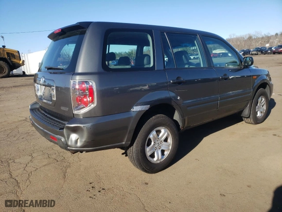 2007 Honda Pilot LX with VIN 2HKYF18157H521023, listed as a Copart auction lot 50162135 with 230,042 mi miles and Salvage Title. Bid and sale history available at carsss.com. Image 3.