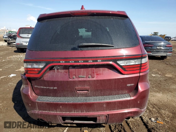 2020 Dodge Durango GT with VIN 1C4RDHDG8LC259856, listed as a Copart auction lot 48976675 with 92,909 mi miles and Salvage title. Bid and sale history available at DreamBid. Image 6.