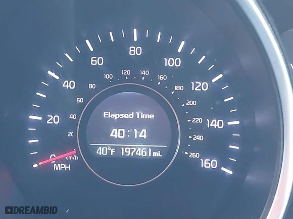 2014 Kia Optima EX with VIN 5XXGN4A72EG275751, listed as a IAAI auction lot 41807589 with 197,461 mi miles. Bid and sale history available at carsss.com. Image 7.