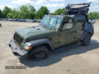 2022 Jeep Wrangler Unlimited Sport z VIN 1C4HJXDN5NW242950, wystawiony jako Copart lot #58730054 z przebiegiem Nie podano mil oraz Szkoda całkowita • Salvage title. Historia ofert i sprzedaży dostępna na DreamBid. Obrazek 1.