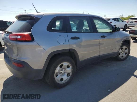 2015 Jeep Cherokee Sport with VIN 1C4PJLAB6FW536373, listed as a Copart auction lot 63693805 with 124,439 mi miles and Clean title. Bid and sale history available at DreamBid. Image 3.
