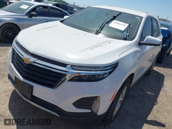 2023 Chevrolet Equinox LT z VIN 3GNAXKEG2PS134178, wystawiony jako IAAI lot #42066160 z przebiegiem 57 290 mil mil oraz . Historia ofert i sprzedaży dostępna na DreamBid. Obrazek 2.