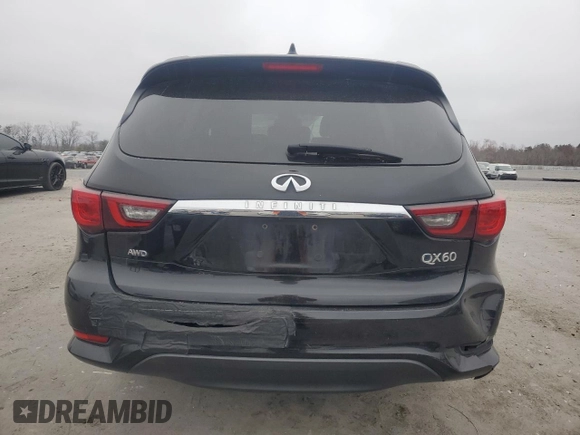 2019 Infiniti QX60 Luxe with VIN 5N1DL0MMXKC566279, listed as a Copart auction lot 48209385 with 251,448 mi miles and Clean title. Bid and sale history available at DreamBid. Image 6.