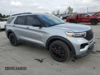 2020 Ford Explorer ST with VIN 1FM5K8GCXLGA61569, listed as a Copart auction lot 54600145 with 36,685 mi miles and Salvage Title. Bid and sale history available at carsss.com. Image 4.