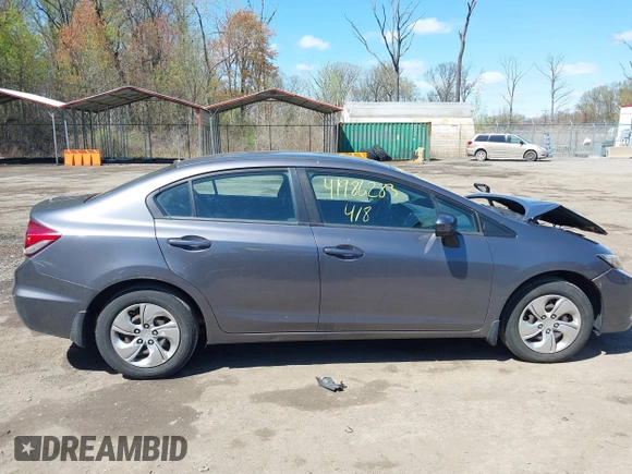 2014 Honda Civic LX with VIN 2HGFB2F50EH513868, listed as a IAAI auction lot 41986283 with 160,391 mi miles and . Bid and sale history available at DreamBid. Image 13.