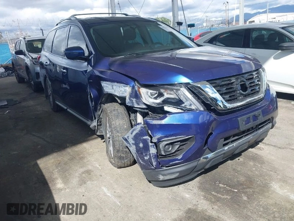 2020 Nissan Pathfinder S with VIN 5N1DR2AN0LC643623, listed as a IAAI auction lot 41798162 with 110,517 mi miles. Bid and sale history available at carsss.com. Image 1.