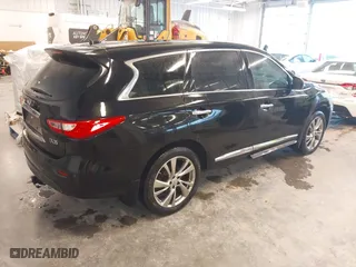 2013 Infiniti JX35 with VIN 5N1AL0MN2DC326268, listed as a IAAI auction lot 41971851 with 164,381 mi miles. Bid and sale history available at carsss.com. Image 4.