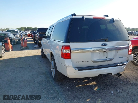 2016 Ford Expedition Max Platinum with VIN 1FMJK1LTXGEF31256, listed as a IAAI auction lot 42475858 with 134,167 mi miles and . Bid and sale history available at DreamBid. Image 3.
