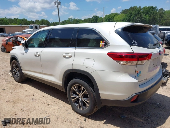 2019 Toyota Highlander Hybrid LE with VIN 5TDBGRFH6KS070611, listed as a IAAI auction lot 42301946 with 78,323 mi miles and . Bid and sale history available at DreamBid. Image 3.