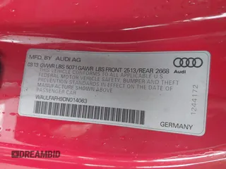2013 Audi A5 Premium Plus с VIN WAULFAFH9DN014063, выставлен на аукционе IAAI как лот 42009911 с пробегом 102 683 миль миль и . История ставок и продаж доступна на DreamBid. Изображение 9.